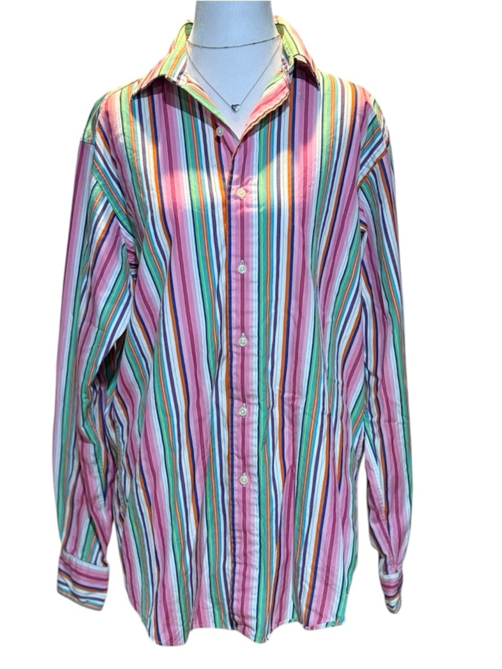 Polo by Ralph Lauren Multi-Candy Color Vertical Stripe Shirt